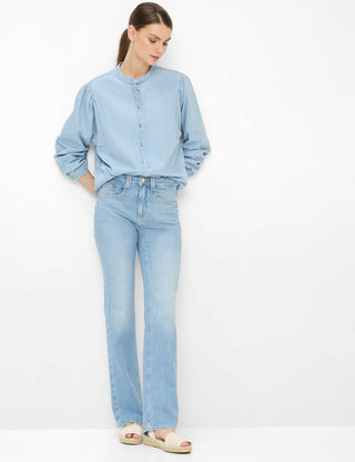 BRAX VALERIA Langarm Bluse Sky Mist Blue - 94151700 94-0015-29