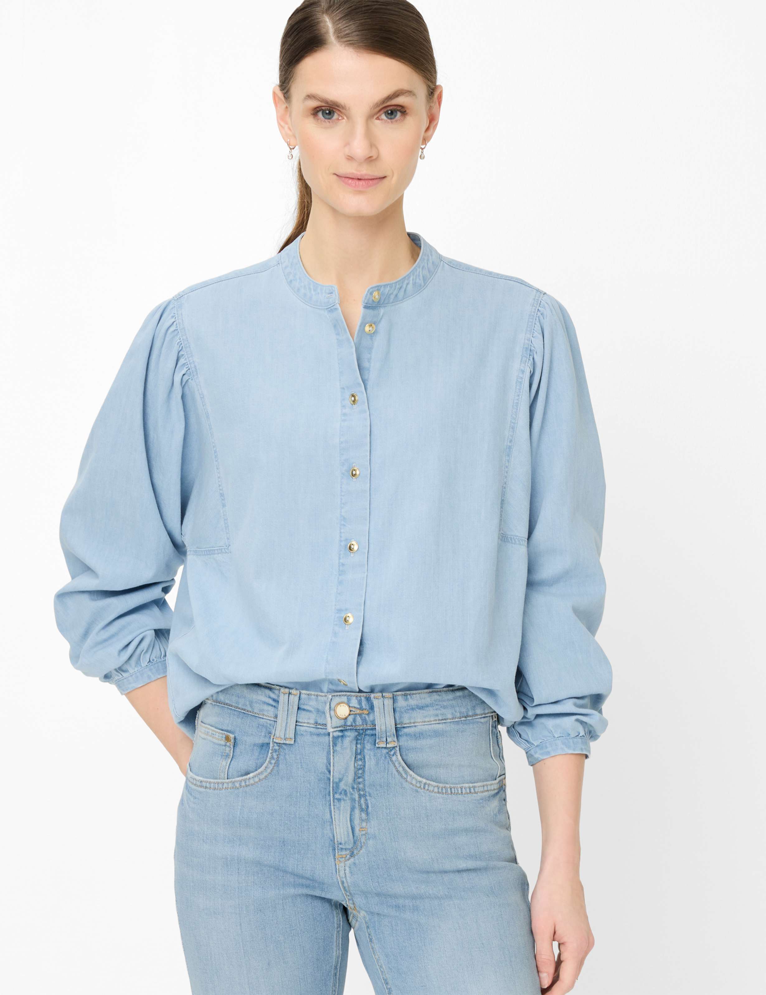 BRAX VALERIA Langarm Bluse Sky Mist Blue - 94151700 94-0015-29 von BRAX
