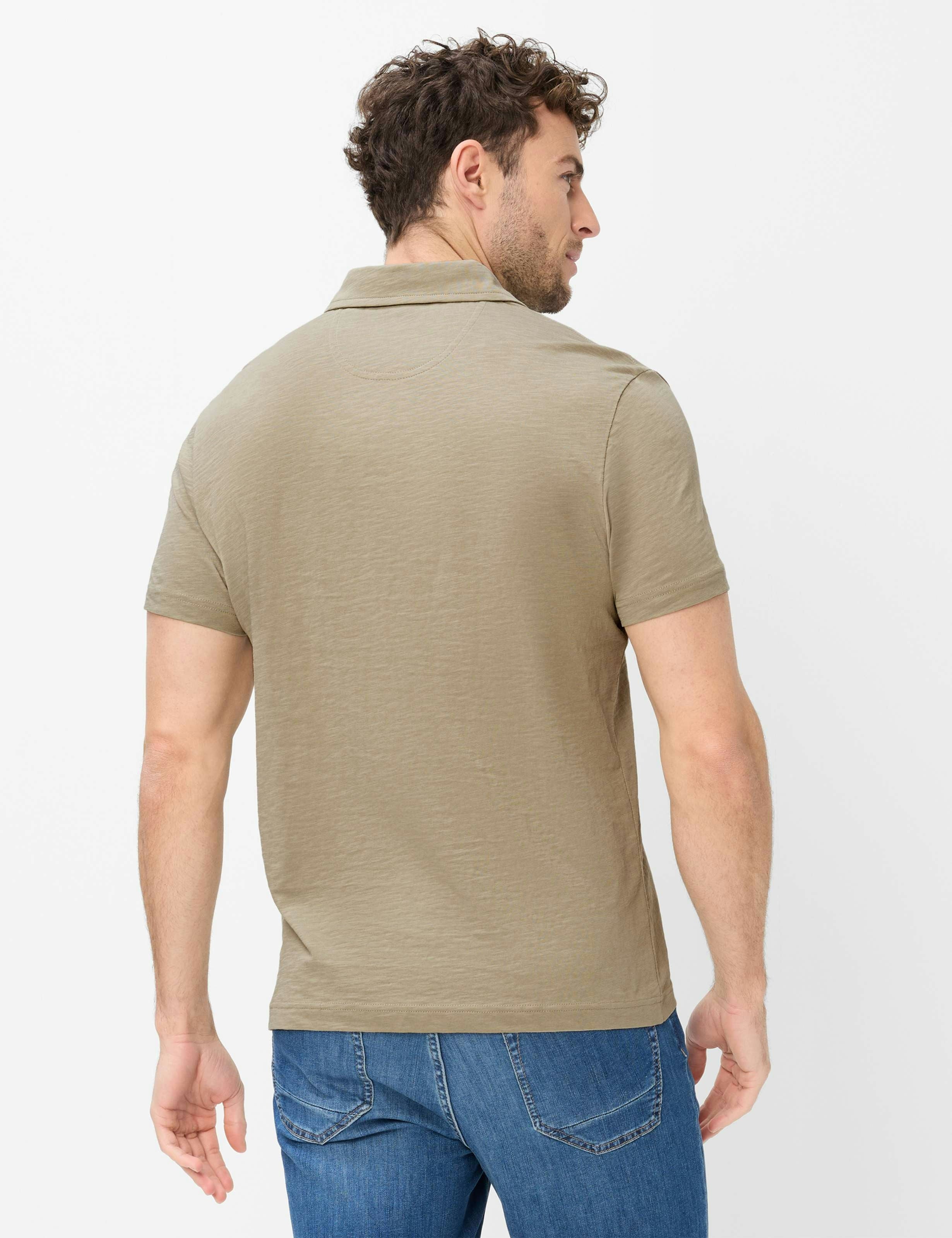 BRAX PAVO Poloshirt light khaki jersey 70440300 70-0061-35 - Cotton Slub von BRAX