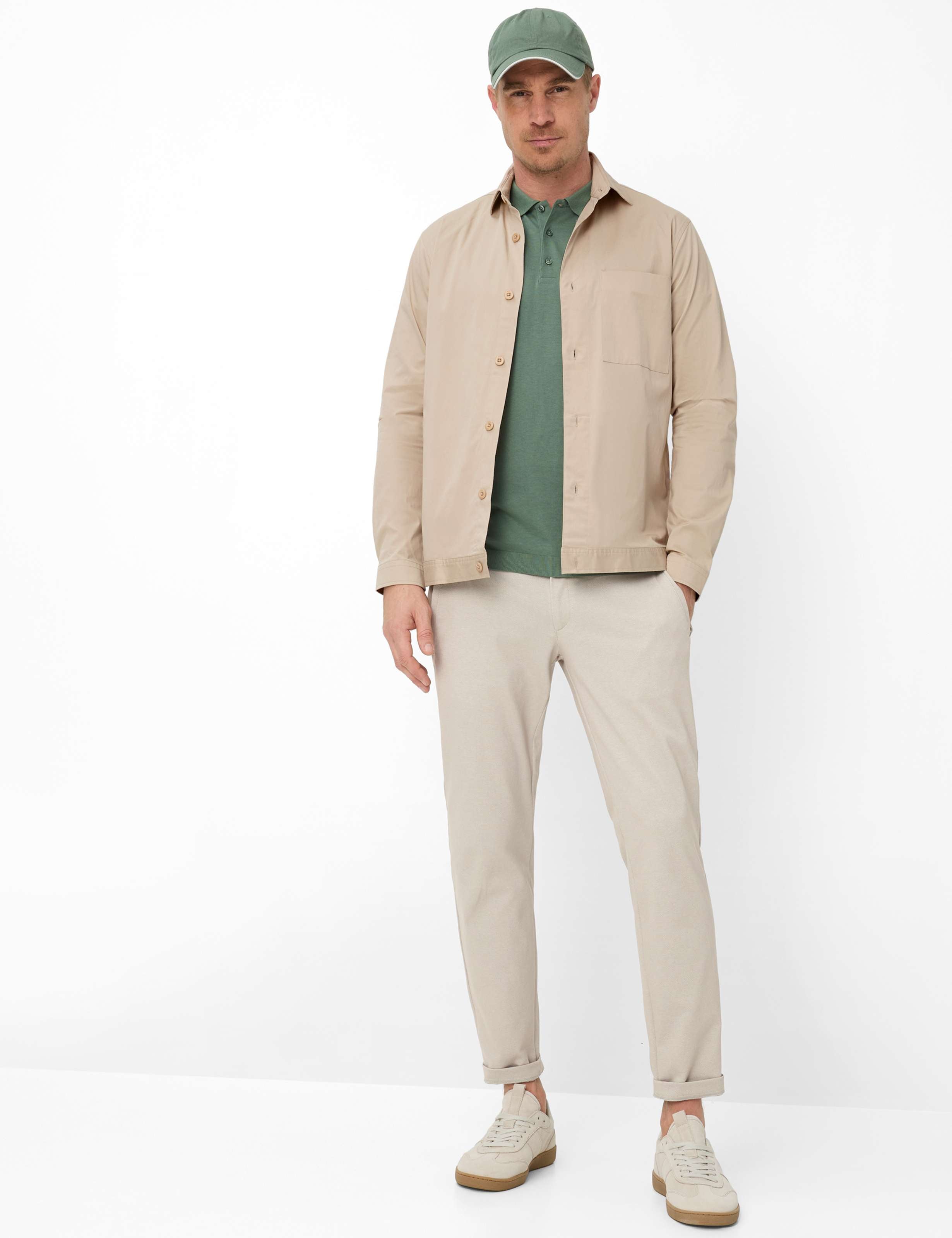BRAX PARVIS Poloshirt - Olive Sage Green - 70436900 70-0016-36 von BRAX