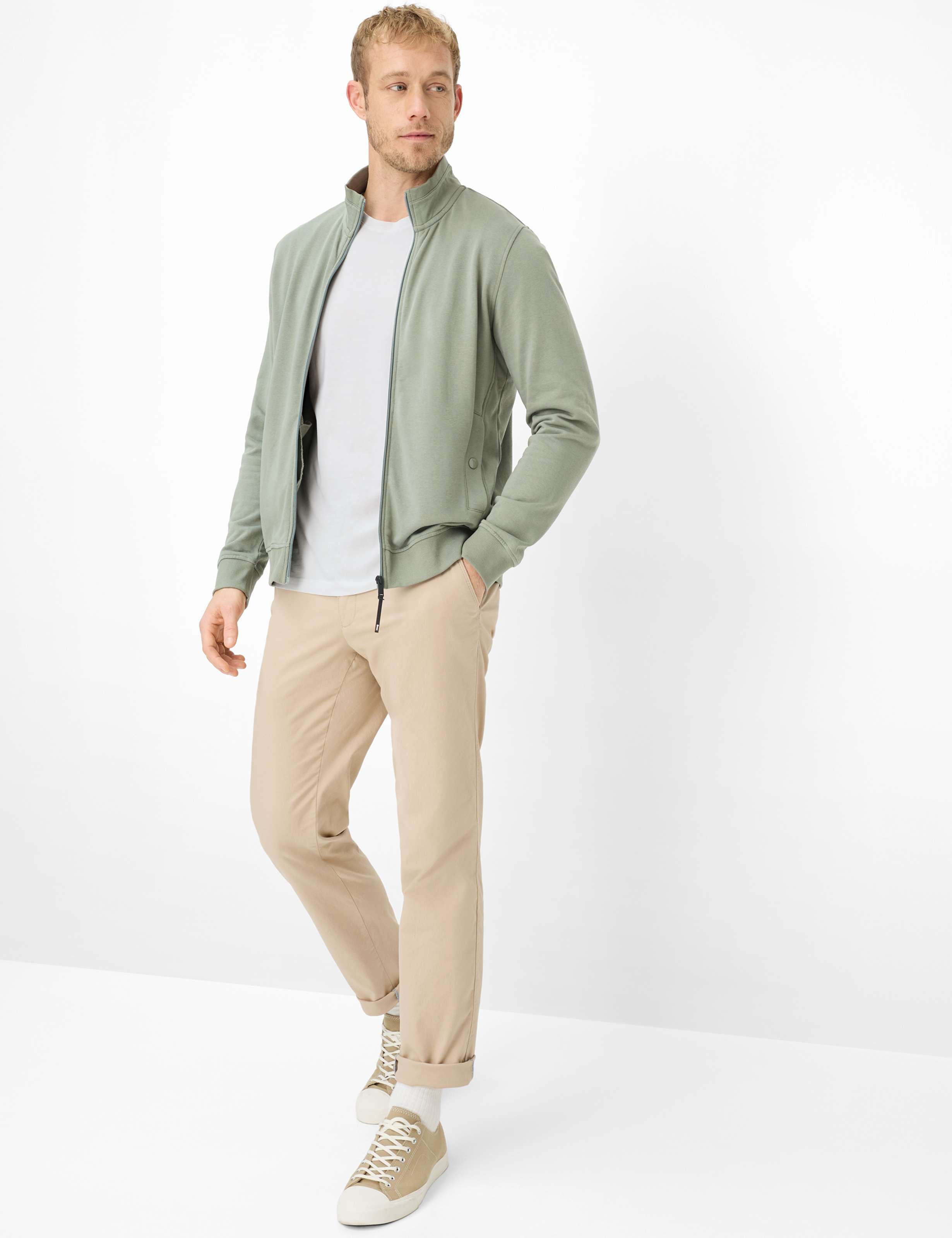 BRAX SCOTT Sweatjacke - Pine Sage Green - 70623100 70-0045-36 von BRAX