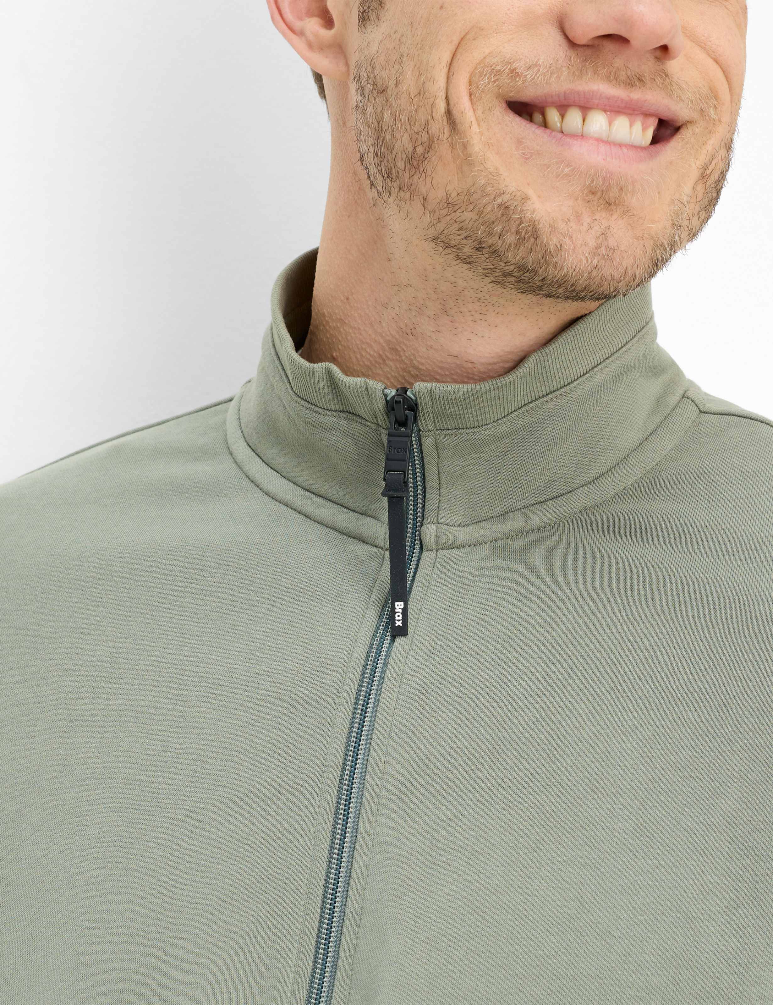 BRAX SCOTT Sweatjacke - Pine Sage Green - 70623100 70-0045-36 von BRAX