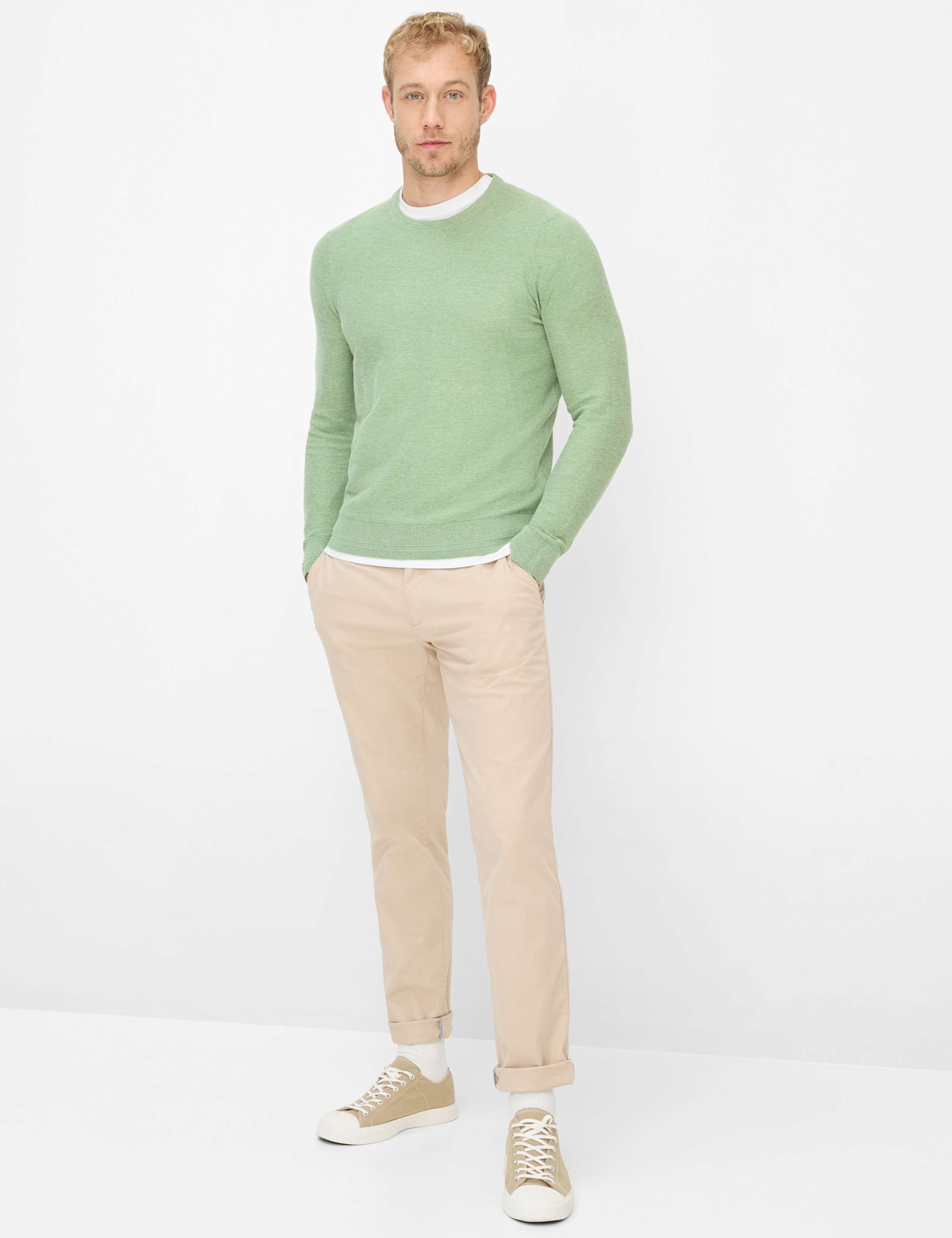 BRAX RICK Pullover/Longsleeve - Sage Spring Glow - 70133300 70-0500-37 von BRAX