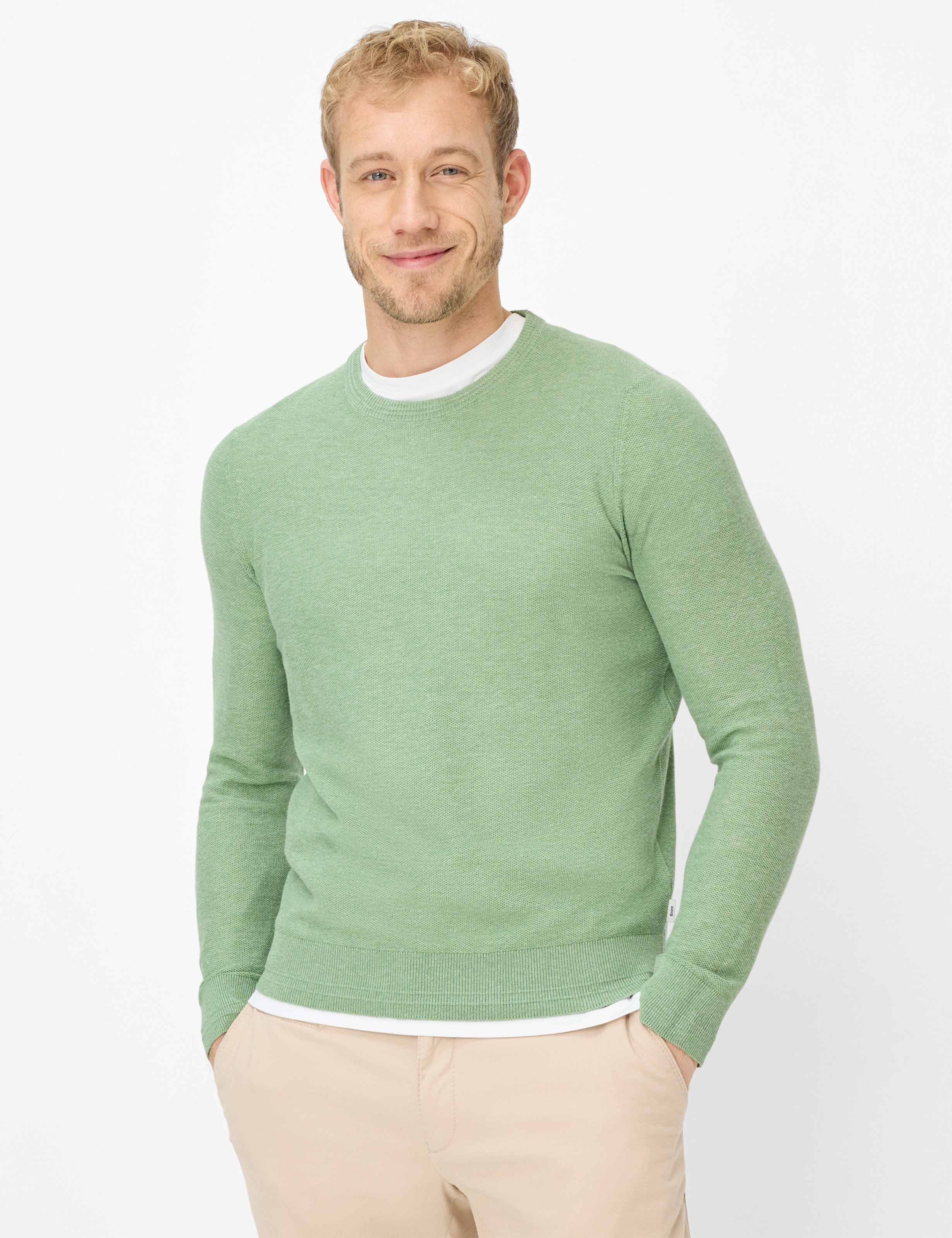 BRAX RICK Pullover/Longsleeve - Sage Spring Glow - 70133300 70-0500-37 von BRAX