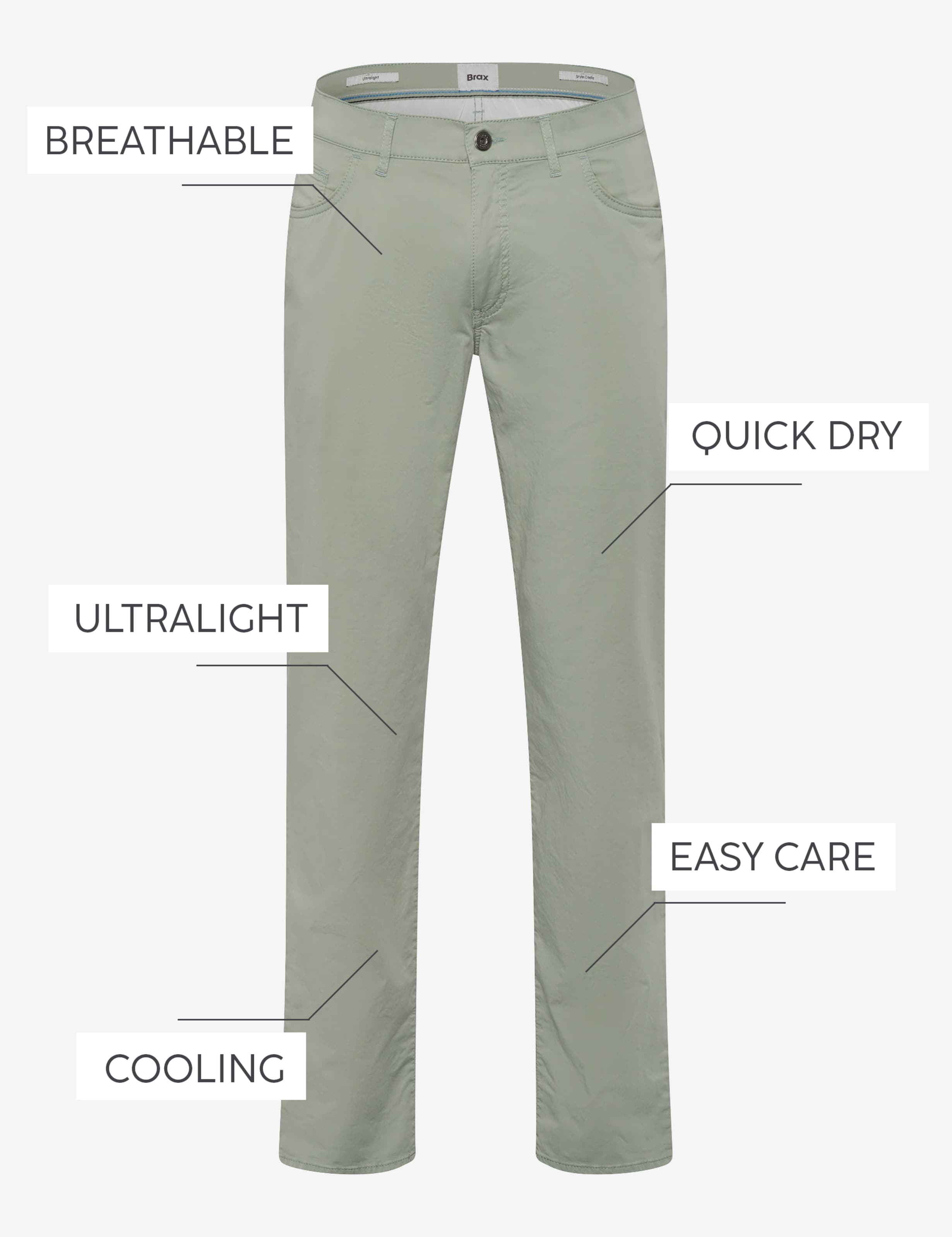 BRAX CADIZ U Stoffhose - Seafoam Sage - 7884120 81-3128-37 von BRAX