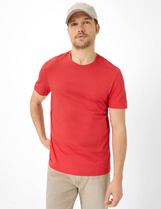 BRAX TED Kurzarm T-Shirt - Crimson Drift Red - 70816100 70-0008-46