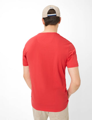 BRAX TED Kurzarm T-Shirt - Crimson Drift Red - 70816100 70-0008-46