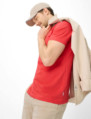 BRAX TED Kurzarm T-Shirt - Crimson Drift Red - 70816100 70-0008-46