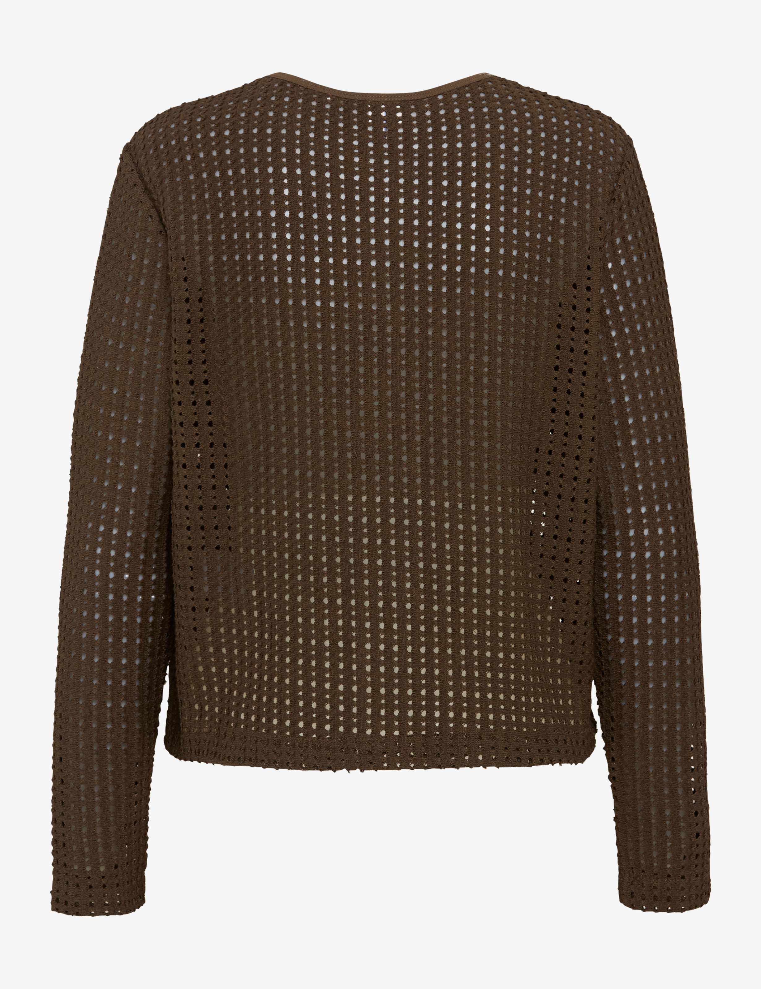 BRAX BRENDA.L Strickjacke - Mocha Dot Weave - 90664200 90-0041-52