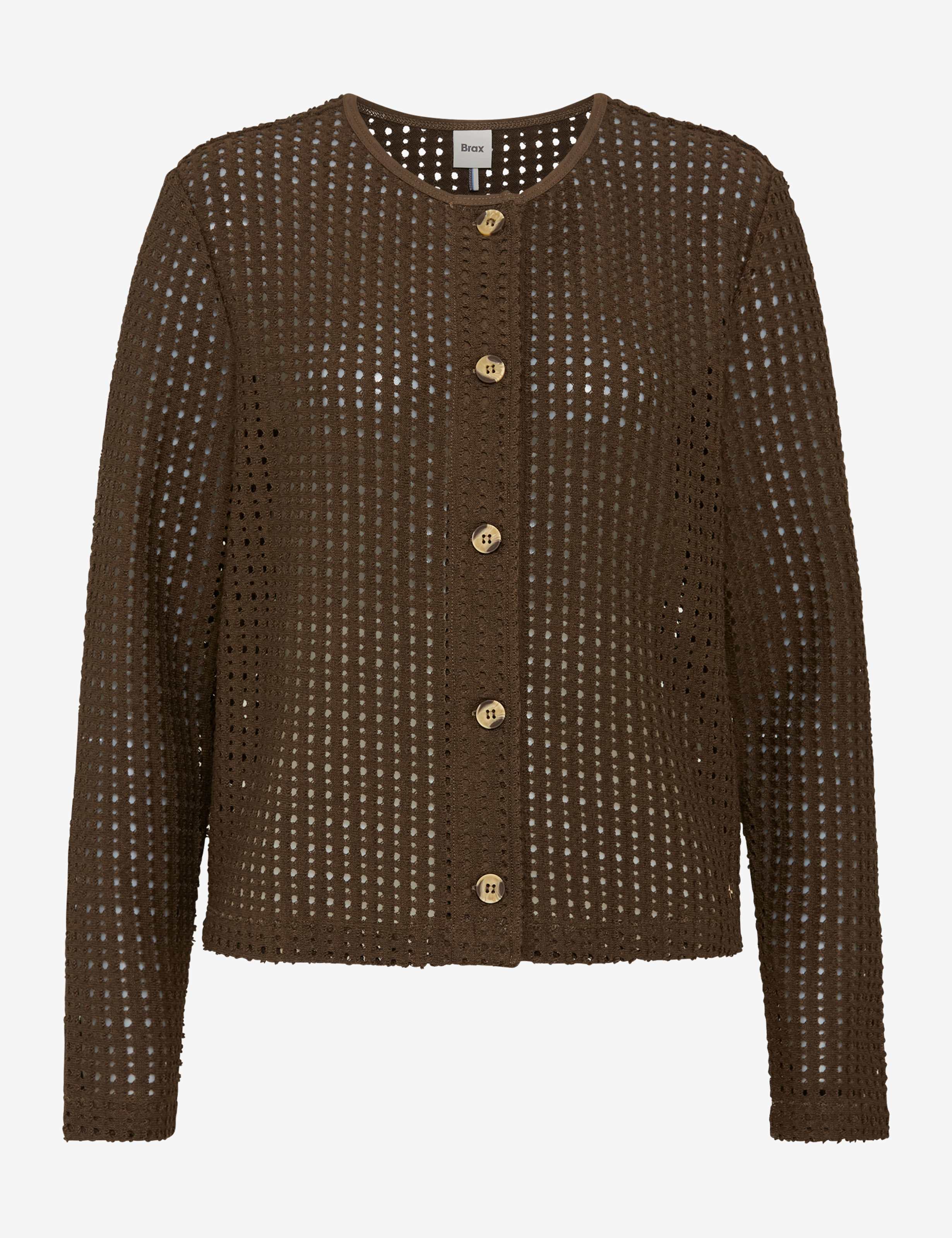 BRAX BRENDA.L Strickjacke - Mocha Dot Weave - 90664200 90-0041-52