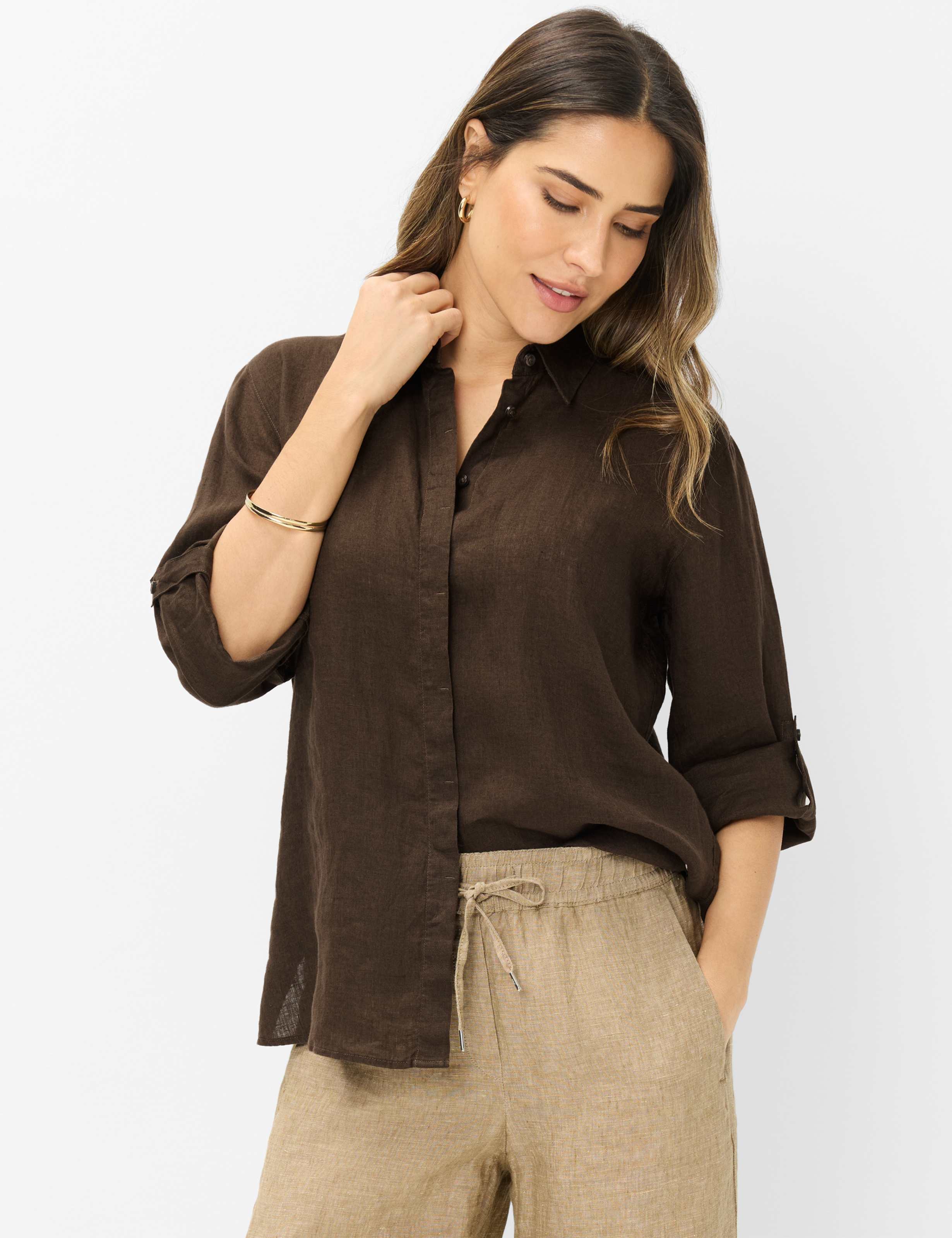 BRAX VICKI 3/4 Bluse - Umber Drift - 94111400 94-0008-52 von BRAX