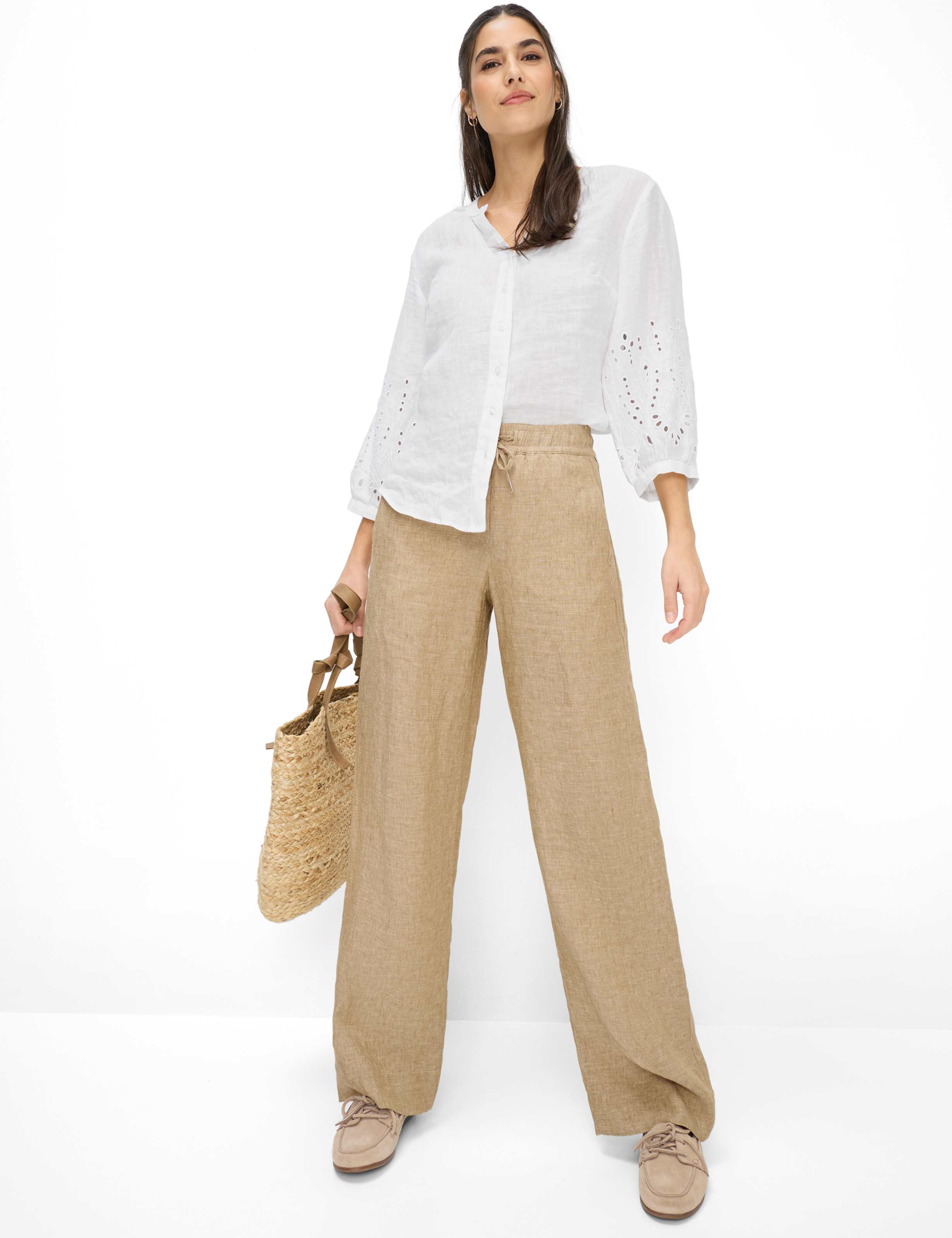 BRAX FARINA Stoffhose - Sunkissed Linen Beige - 9885020 09-2202-54 von BRAX