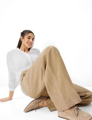 BRAX FARINA Stoffhose - Sunkissed Linen Beige - 9885020 09-2202-54