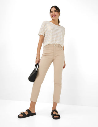 BRAX MARY S - Oyster Sand Cropped Five Pocket - 9838820 71-3208-56