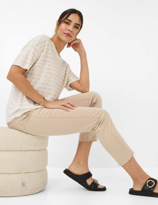 BRAX MARY S - Oyster Sand Cropped Five Pocket - 9838820 71-3208-56