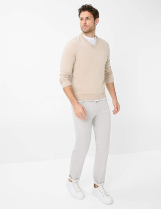 BRAX CADIZ U sand Drifted Linen Pants - 7884120 81-1558-57