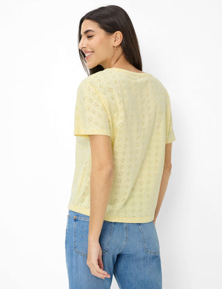 BRAX Caelen.S Kurzarm T-Shirt - Sunlit Dandelion - 90663400 90-0018-68