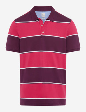 BRAX PETE CB Poloshirt gestreift summer grape 70435800 70-0003-83 - HI-FLEX