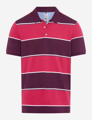 BRAX PETE CB Poloshirt gestreift summer grape 70435800 70-0003-83 - HI-FLEX