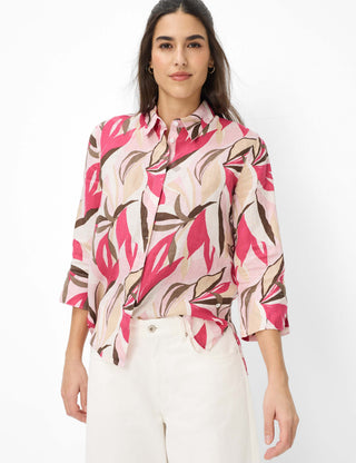 BRAX Vicki 3/4 Bluse - Pink Petal Paradise - 94121400 94-0026-85