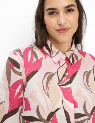 BRAX Vicki 3/4 Bluse - Pink Petal Paradise - 94121400 94-0026-85