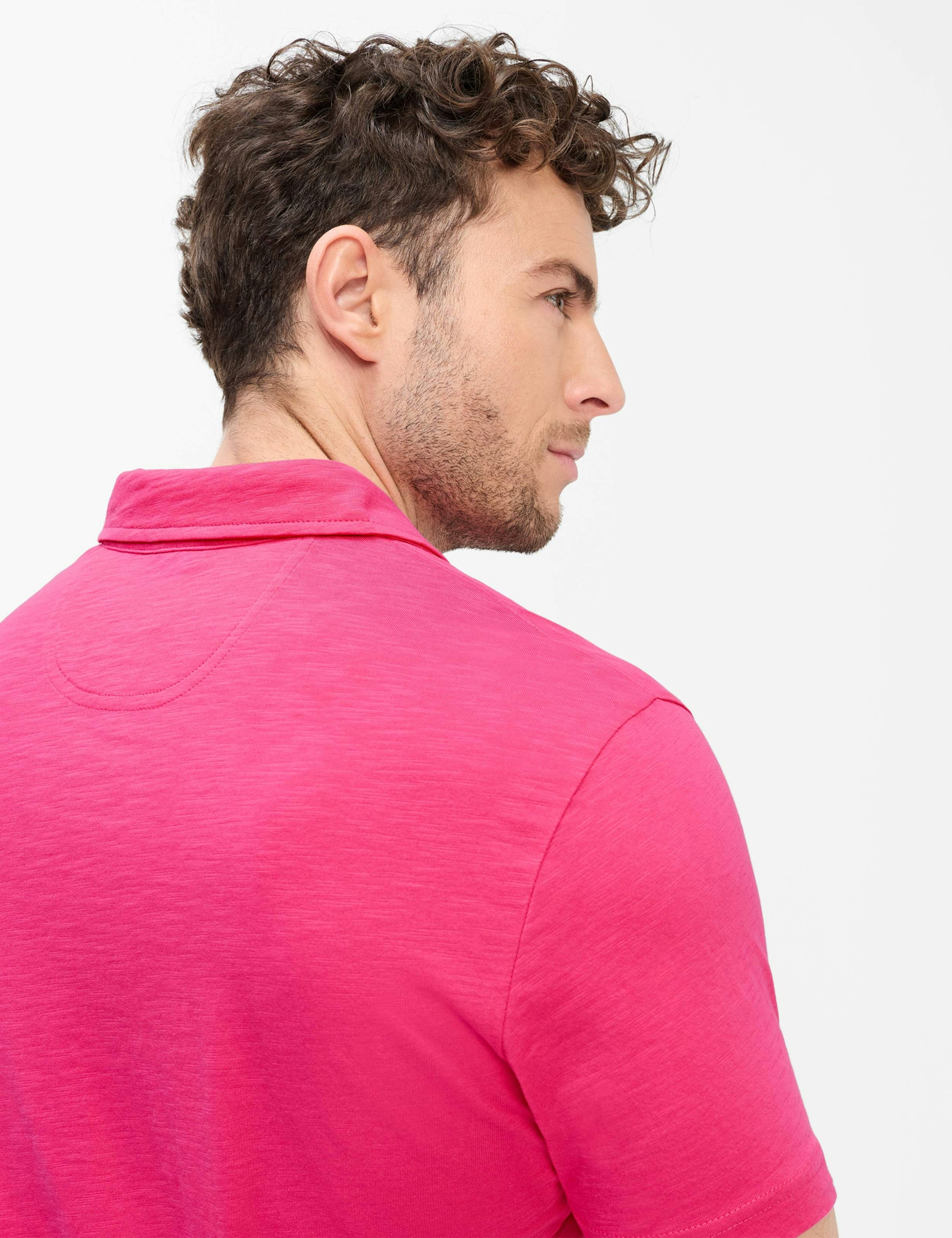 BRAX PAVO Poloshirt raspberry 70440300 70-0061-86 - Cotton Slub von BRAX