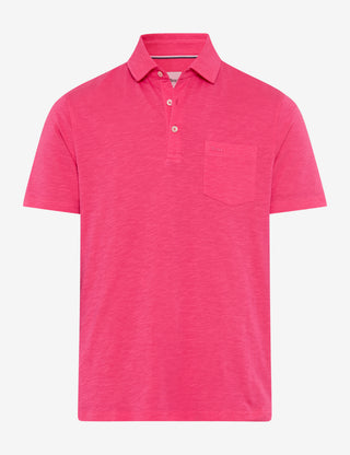 BRAX PAVO Poloshirt raspberry 70440300 70-0061-86 - Cotton Slub
