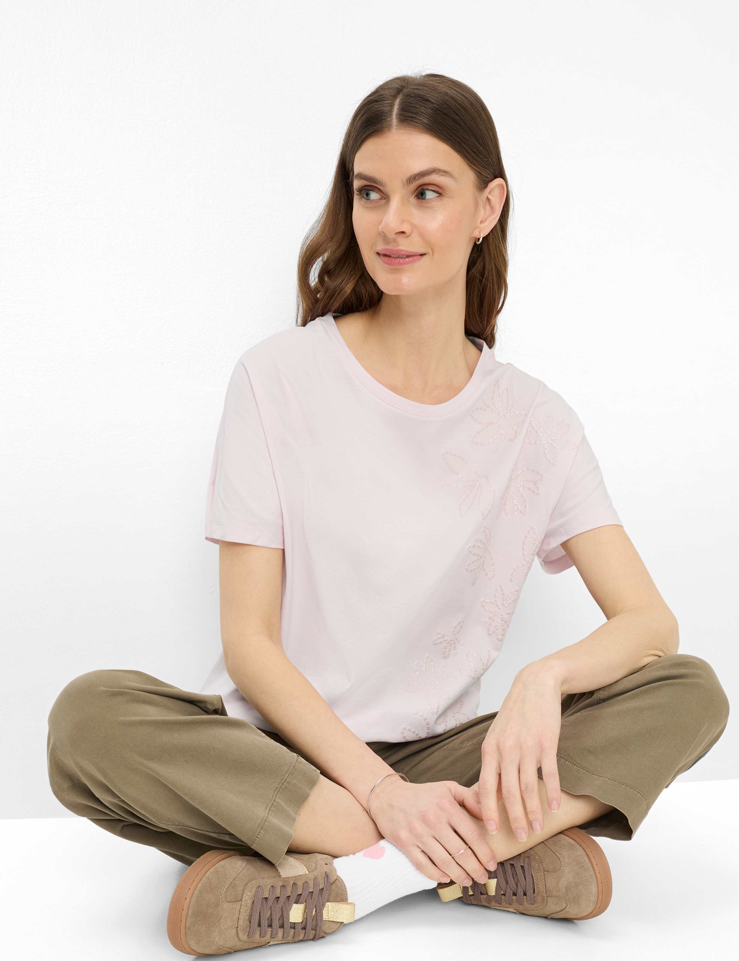 BRAX CAELEN.S Kurzarm T-Shirt - Blush Petal Pink - 90666200 90-0048-87 von BRAX