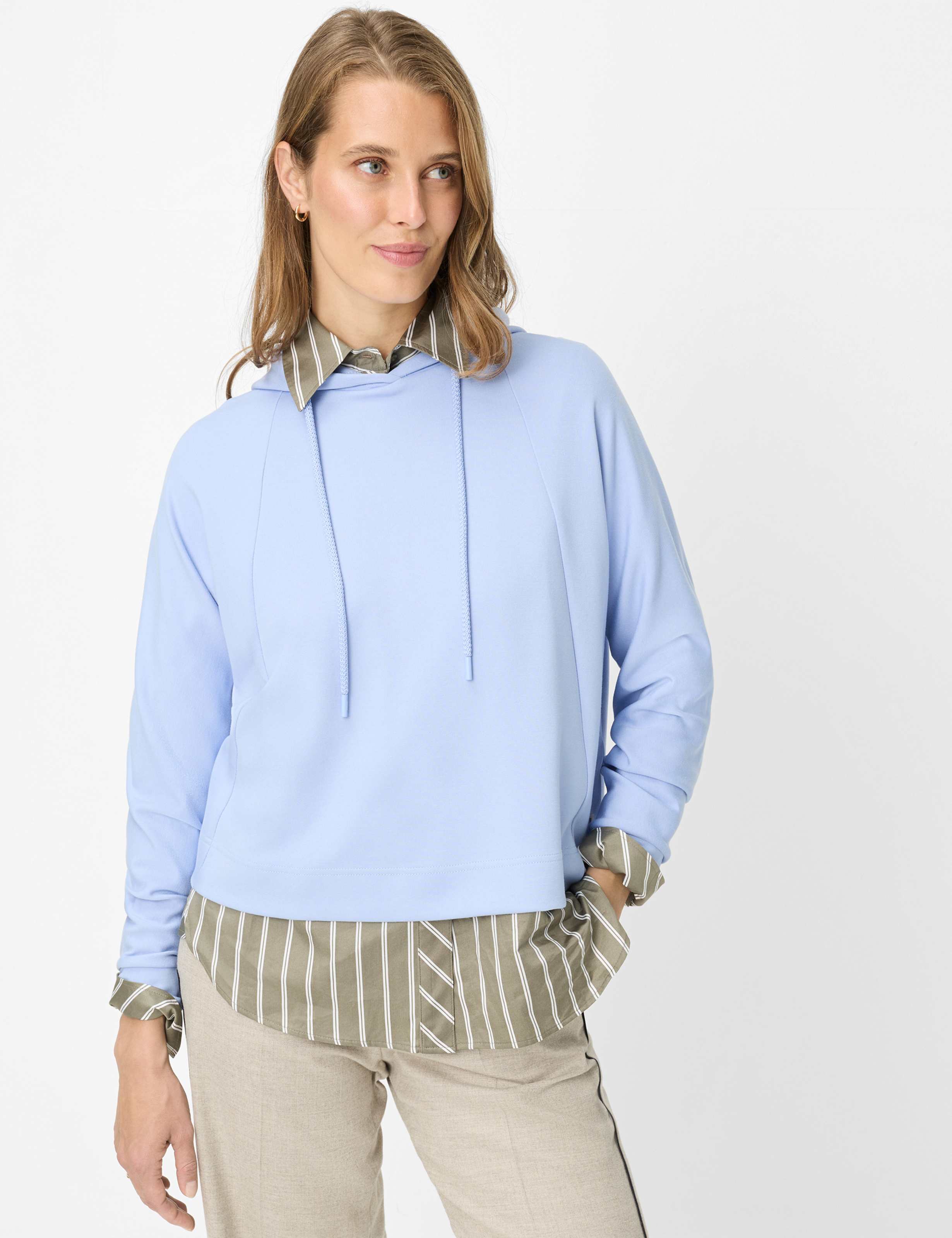 BRAX BECA.L Kapuzenpullover - Sky Mist Blue - 90657800 90-0002-88 von BRAX