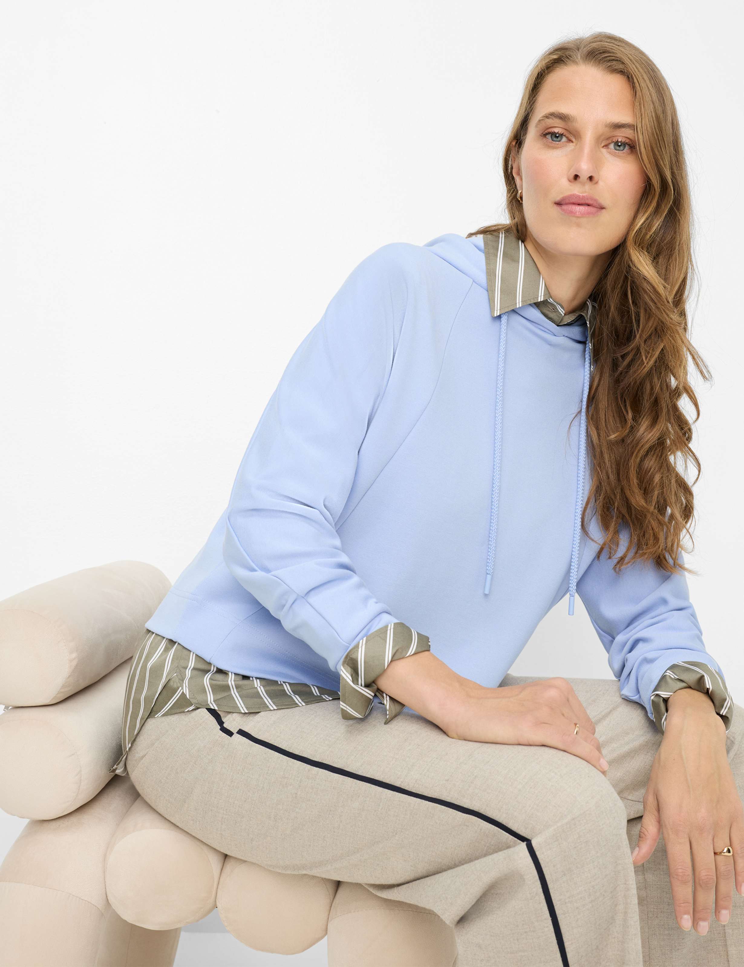 BRAX BECA.L Kapuzenpullover - Sky Mist Blue - 90657800 90-0002-88 von BRAX