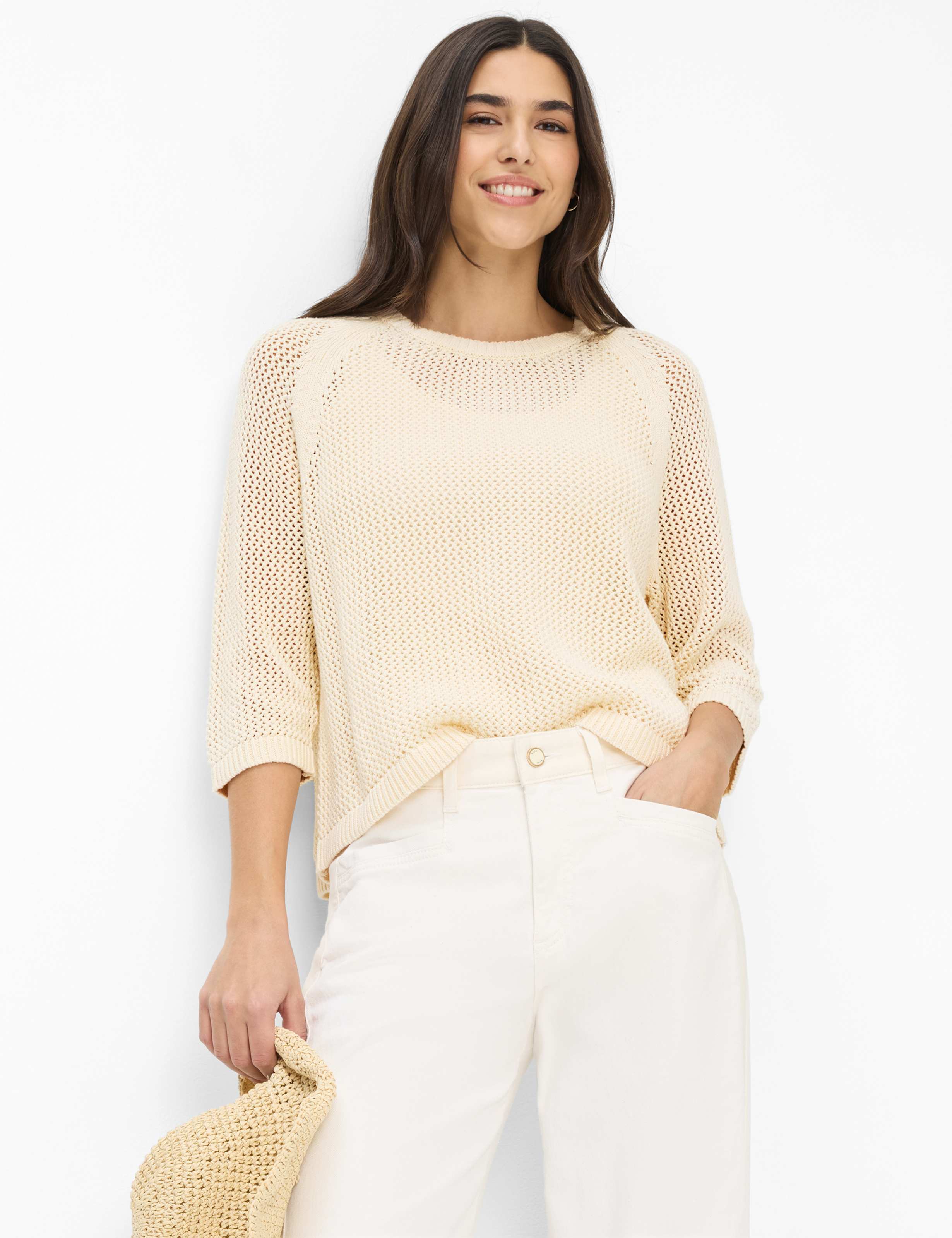 BRAX Nala Strickpullover 3/4 Arm - Sunlit Oat Milk - 90113800 90-6009-94 von BRAX