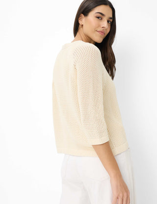 BRAX Nala Strickpullover 3/4 Arm - Sunlit Oat Milk - 90113800 90-6009-94