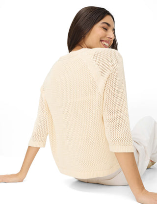 BRAX Nala Strickpullover 3/4 Arm - Sunlit Oat Milk - 90113800 90-6009-94