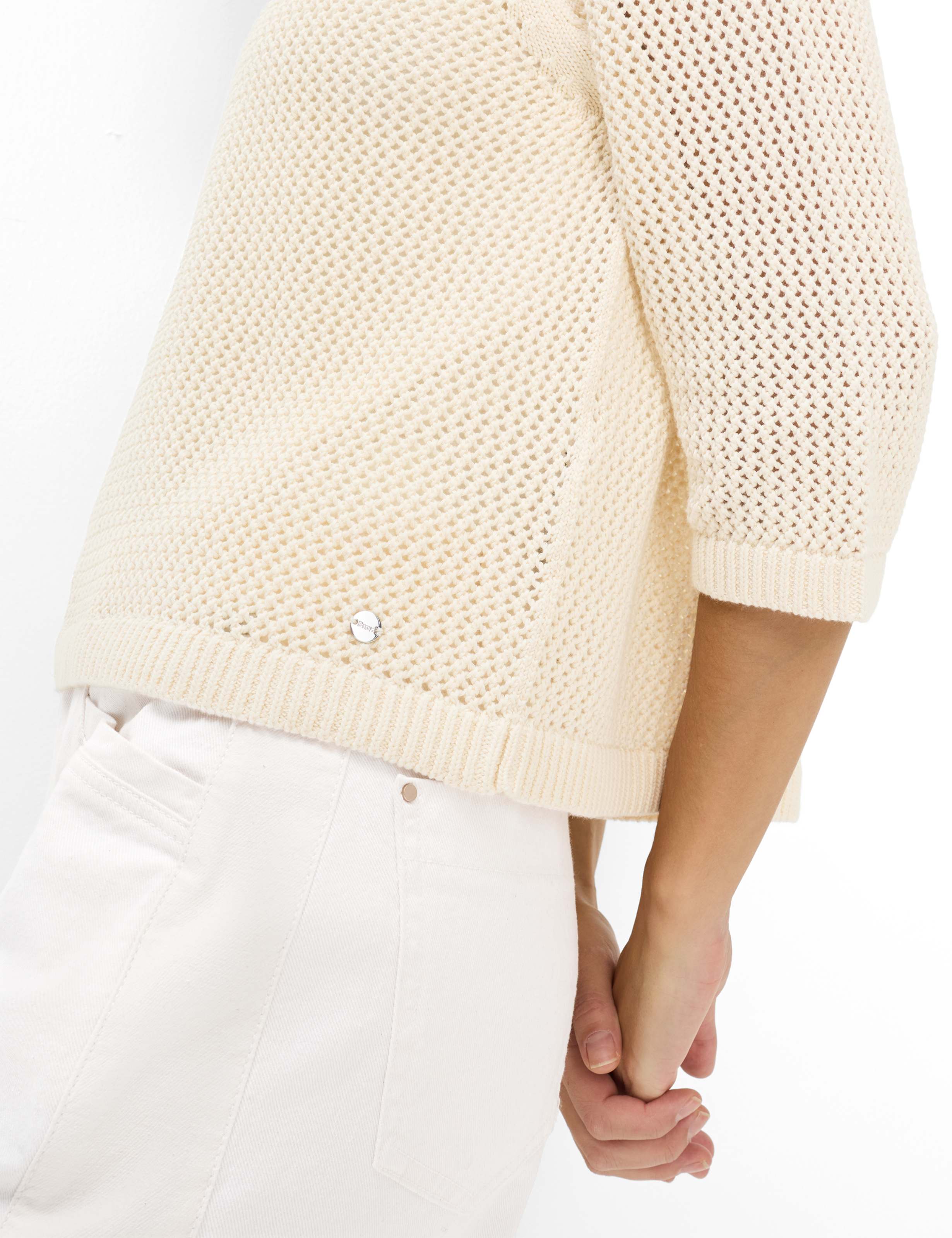 BRAX Nala Strickpullover 3/4 Arm - Sunlit Oat Milk - 90113800 90-6009-94 von BRAX