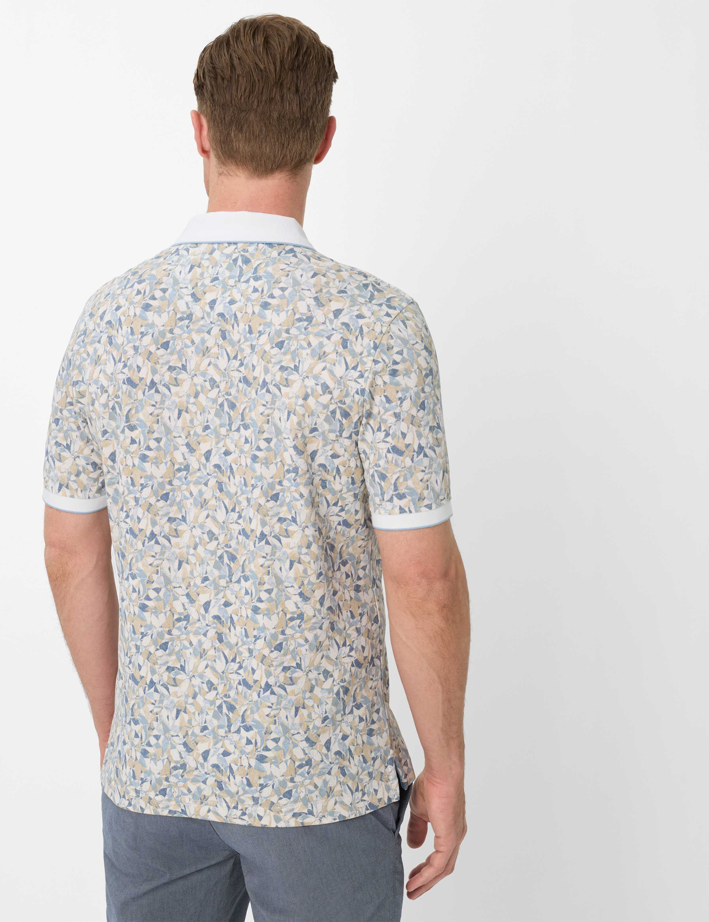 BRAX PETE P Poloshirt - Coastal Mosaic Blue - 70436100 70-0006-99 von BRAX