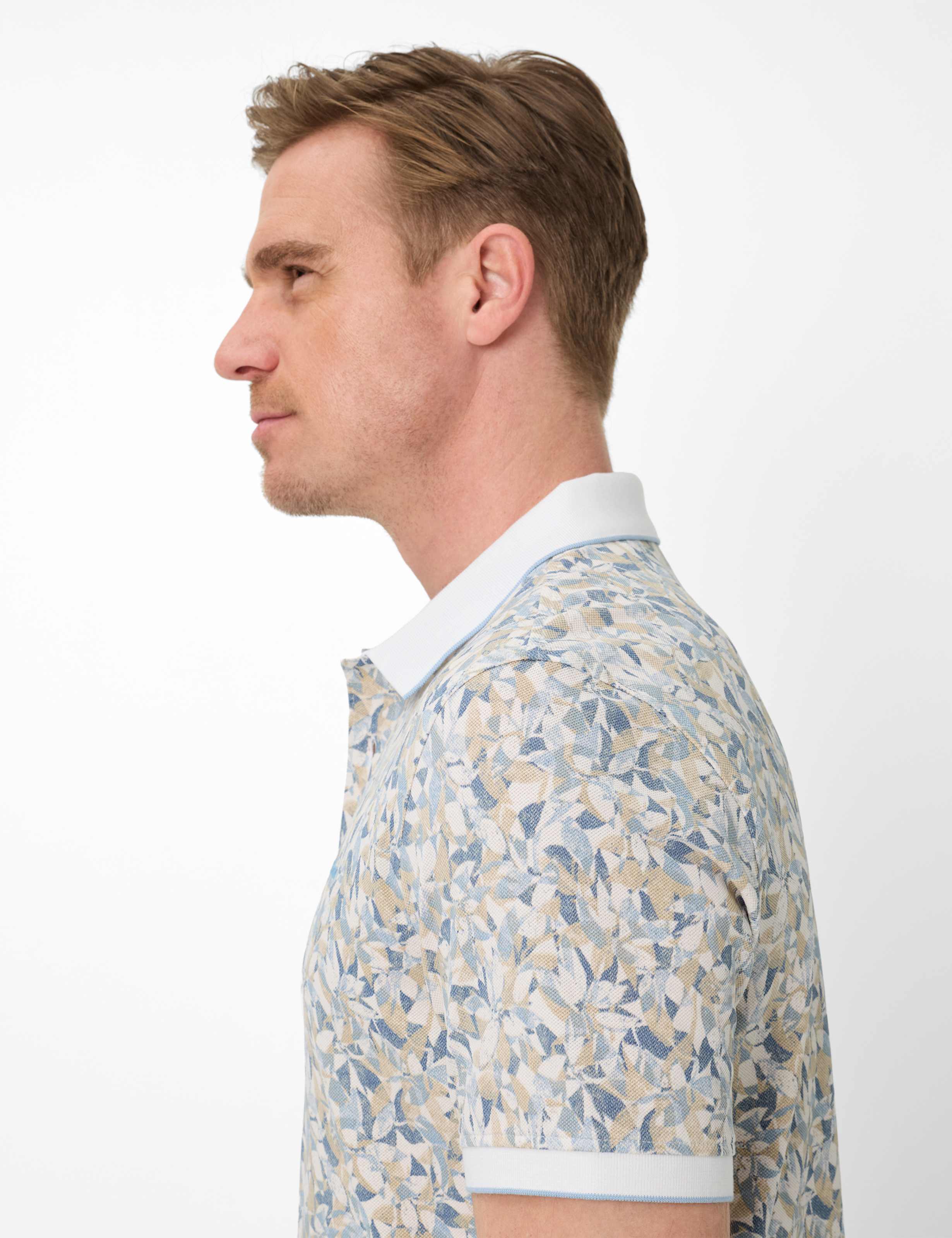 BRAX PETE P Poloshirt - Coastal Mosaic Blue - 70436100 70-0006-99 von BRAX