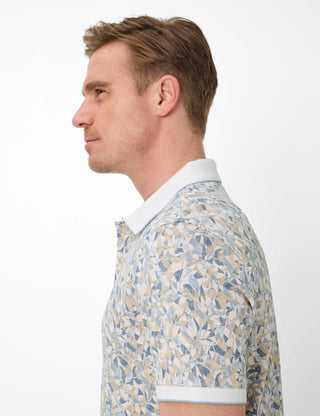 BRAX PETE P Poloshirt - Coastal Mosaic Blue - 70436100 70-0006-99