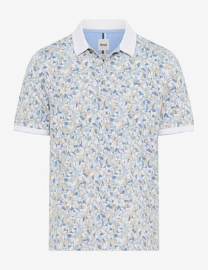 BRAX PETE P Poloshirt - Coastal Mosaic Blue - 70436100 70-0006-99
