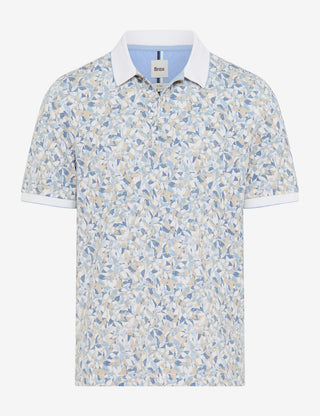 BRAX PETE P Poloshirt - Coastal Mosaic Blue - 70436100 70-0006-99