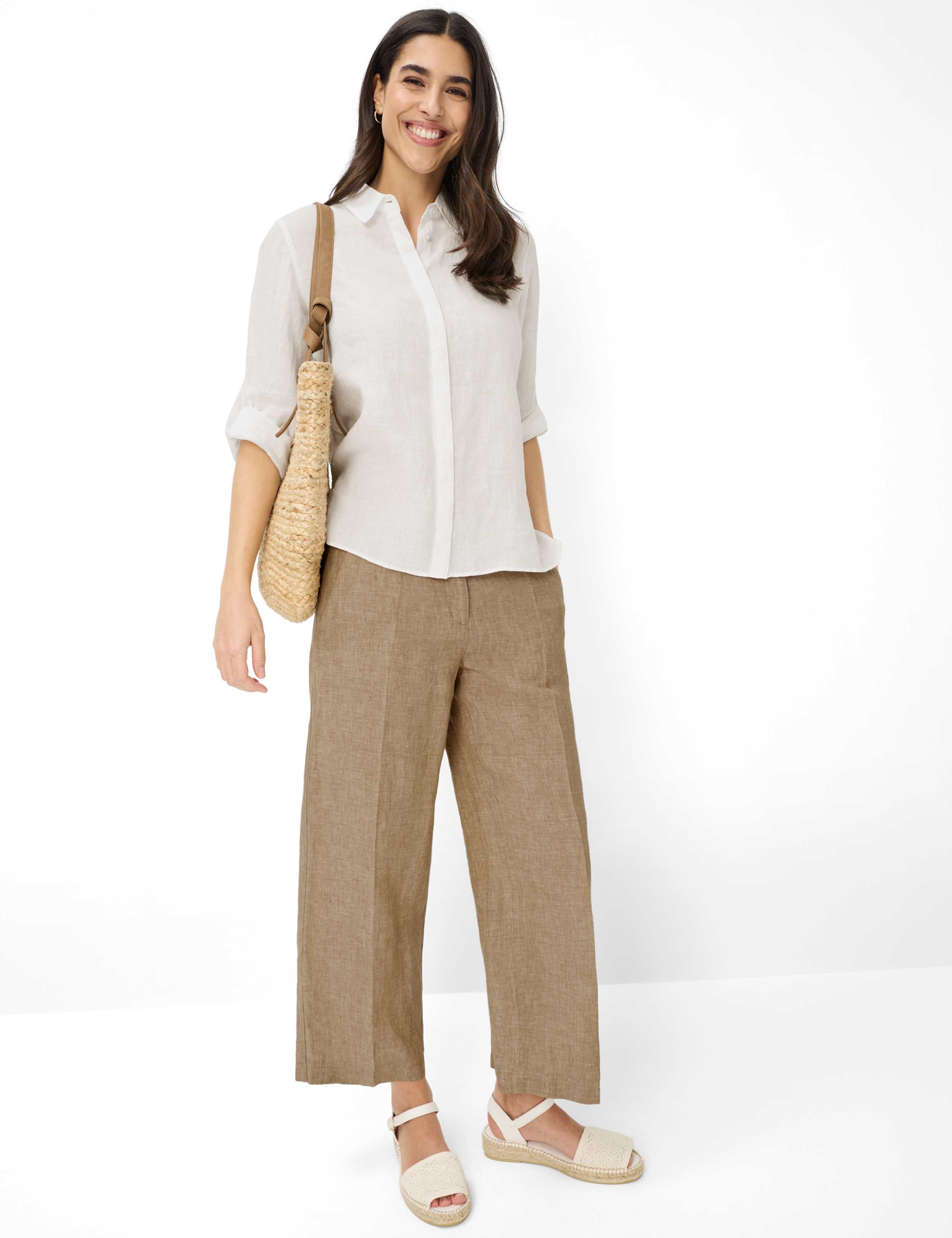 BRAX VICKI 3/4 Bluse - Linen Sky White - 94111400 94-0008-99 von BRAX