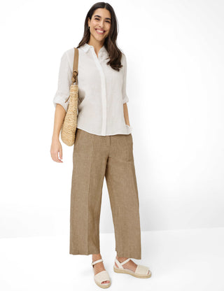 BRAX VICKI 3/4 Bluse - Linen Sky White - 94111400 94-0008-99