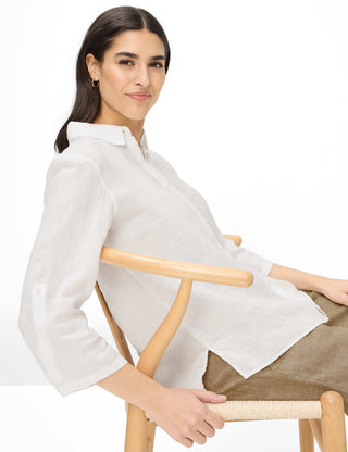 BRAX VICKI 3/4 Bluse - Linen Sky White - 94111400 94-0008-99