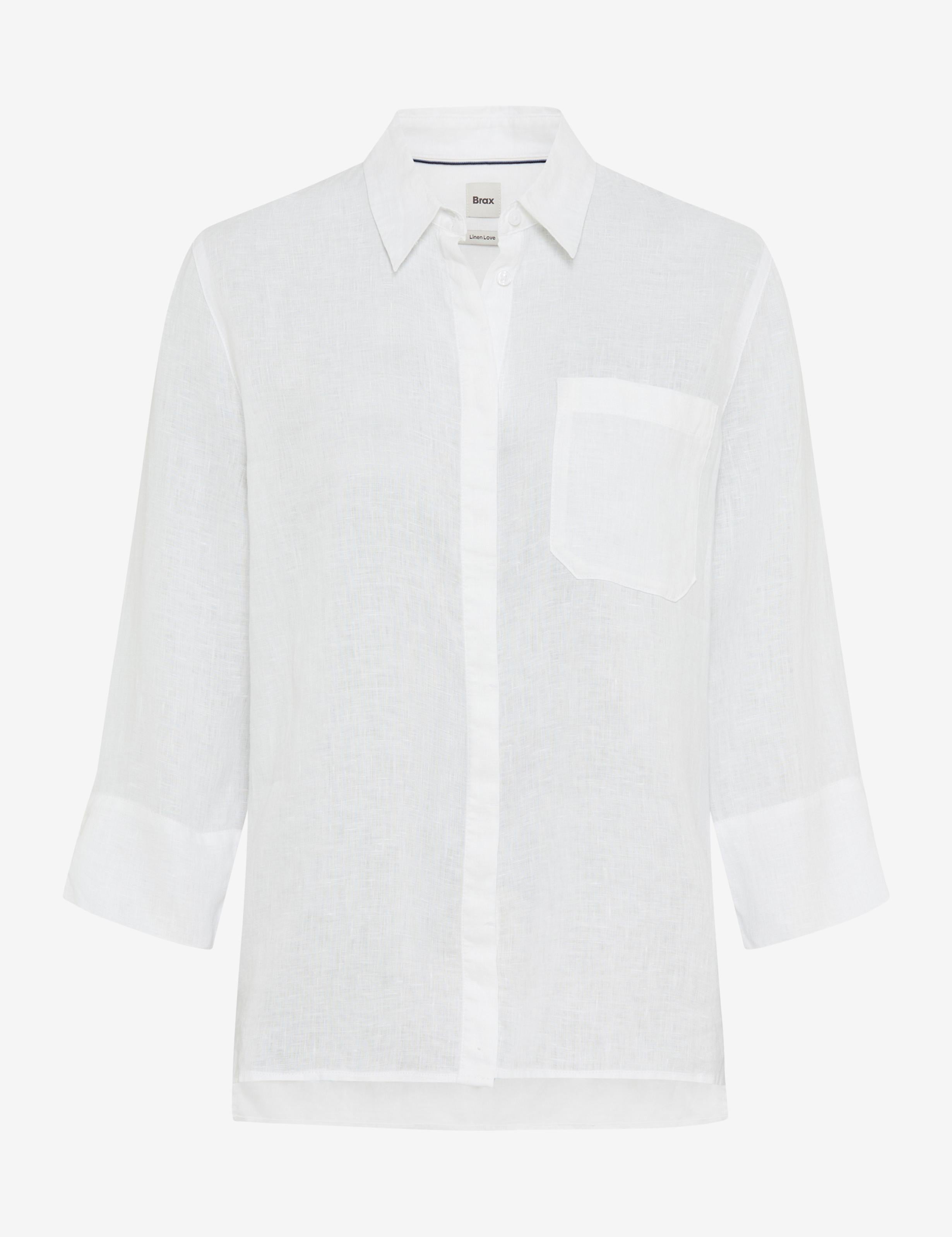 BRAX VICKI 3/4 Bluse - Linen Sky White - 94111400 94-0008-99