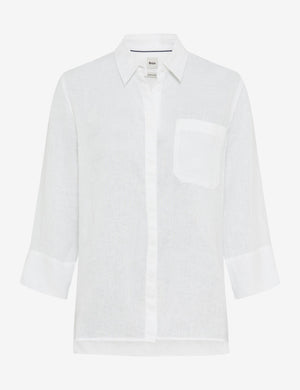 BRAX VICKI 3/4 Bluse - Linen Sky White - 94111400 94-0008-99