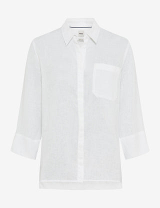 BRAX VICKI 3/4 Bluse - Linen Sky White - 94111400 94-0008-99