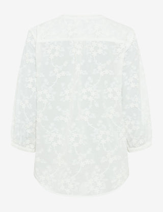 BRAX VELIA 3/4 Bluse - Pearl Garden White - 94151000 94-0030-99