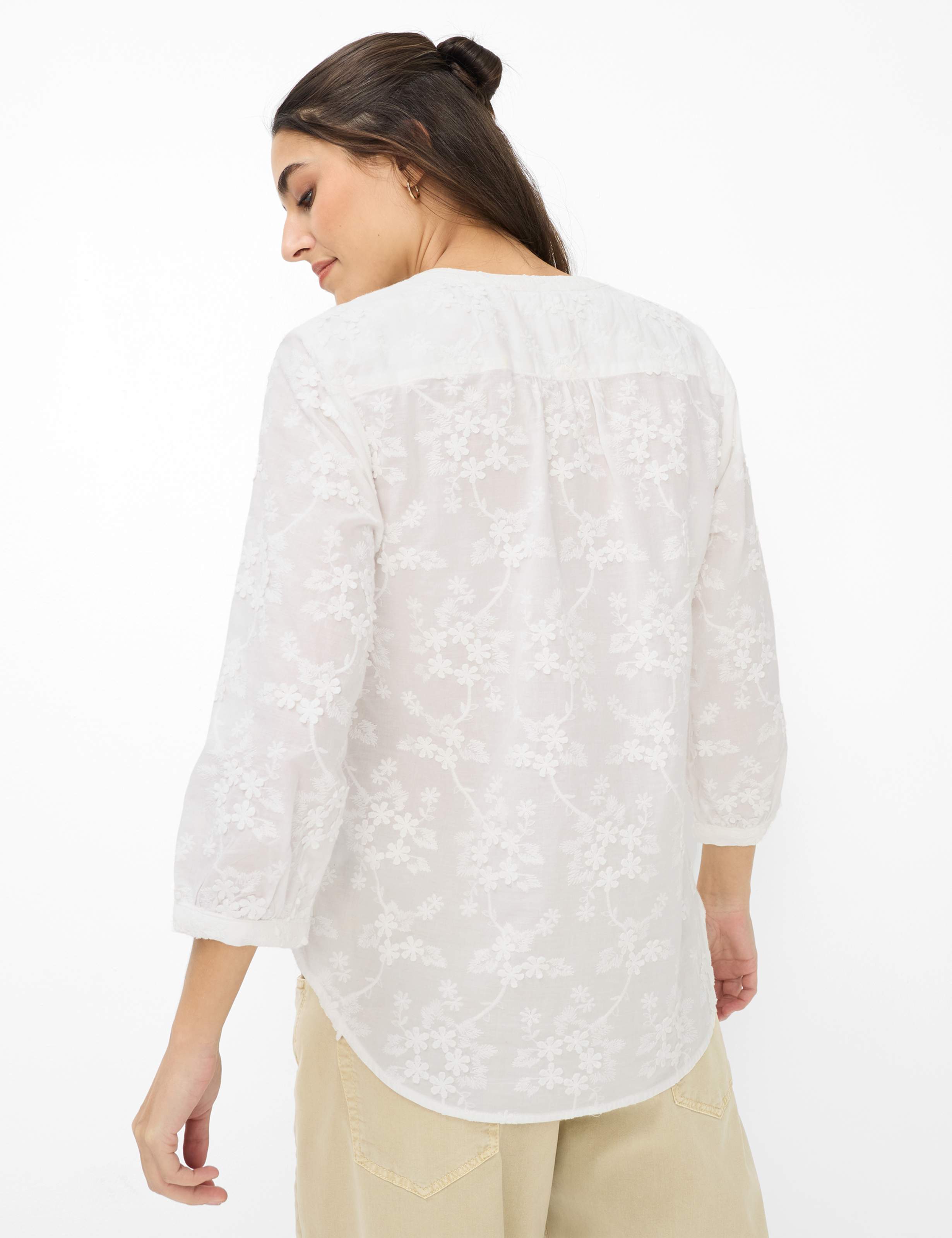 BRAX VELIA 3/4 Bluse - Pearl Garden White - 94151000 94-0030-99 von BRAX