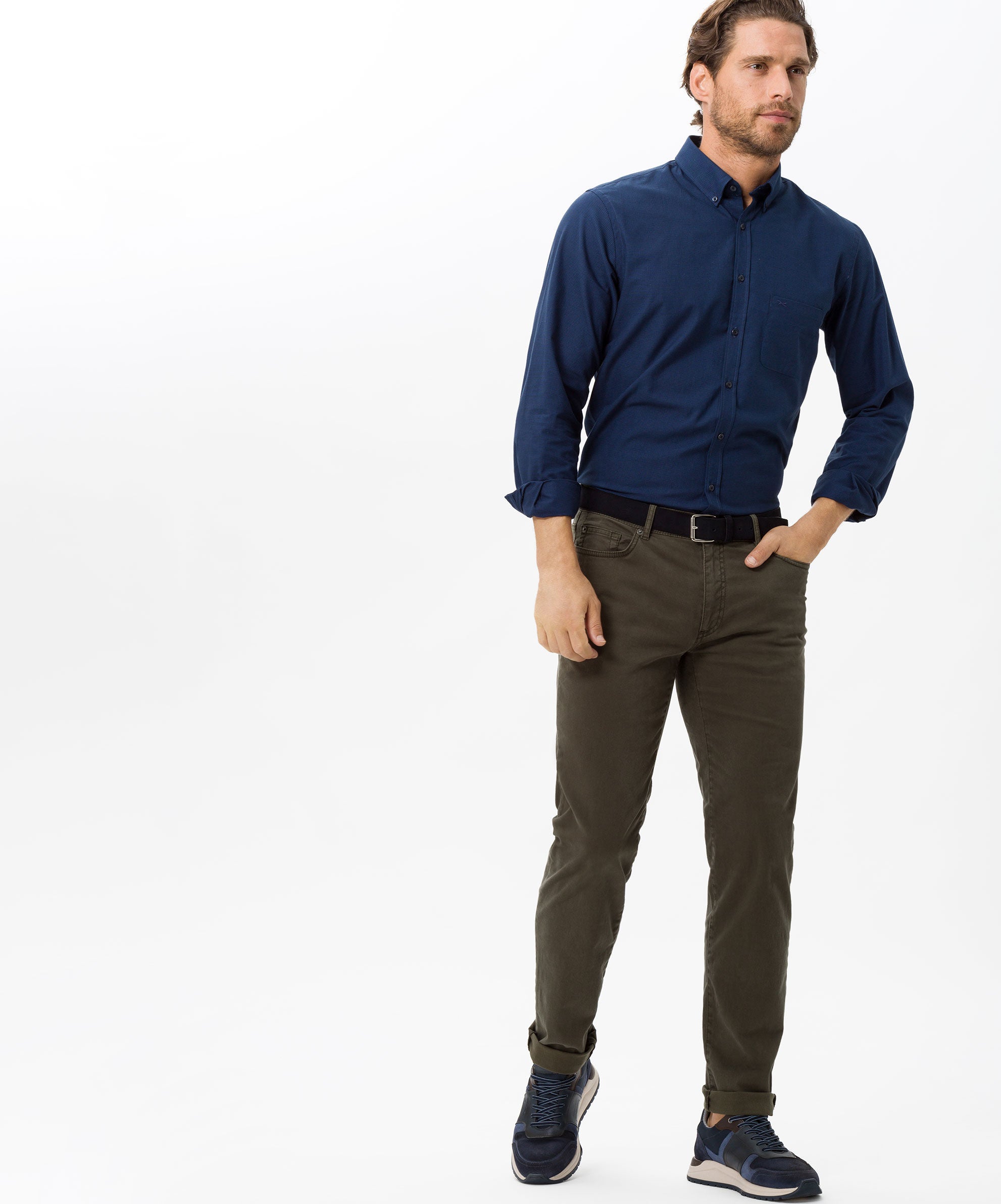 BRAX CADIZ Five Pocket - Olive Drift Green - 7864120 85-3504.32 von BRAX