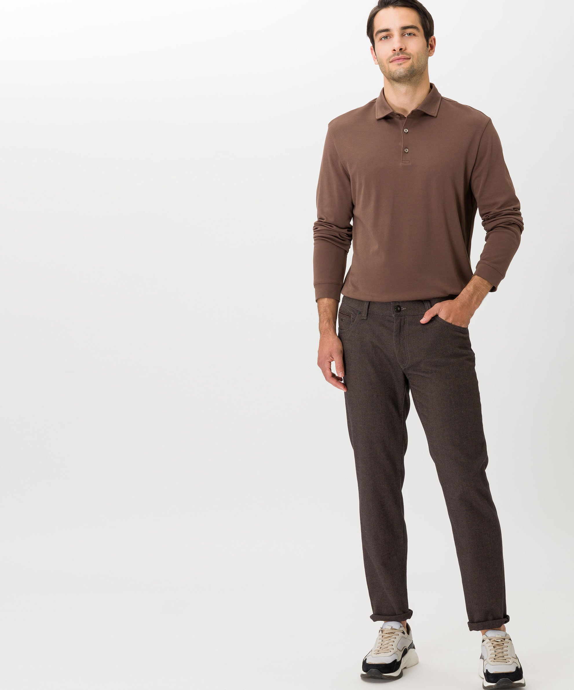 BRAX CADIZ C Straight - Espresso Twill Brown - 07863120 81-3857.52 von BRAX