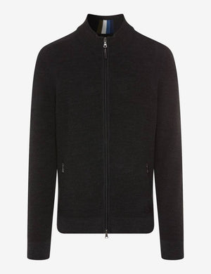 BRAX JOHN Strickjacke/Cardigan - Midnight Charcoal Melange - 70121400 212007-07